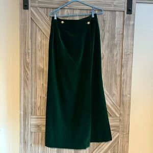 Vintage Green Women's velvet  Skirt